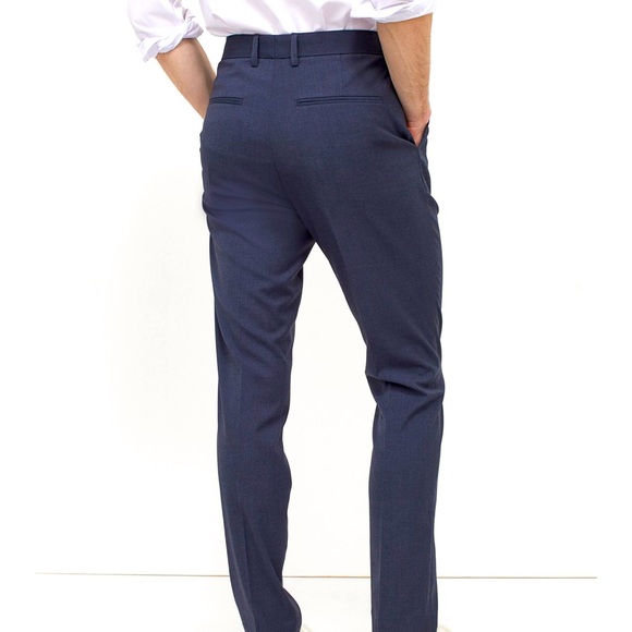 NWOT-H&M Slim Fit lightly textured Blue Suit. - Picture 3 of 4